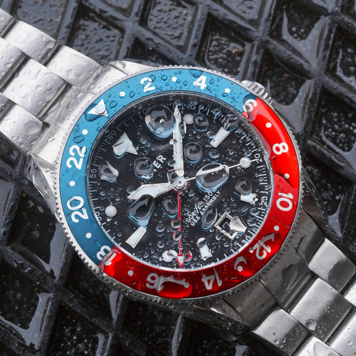 G2 Meridian Navy/Red 39mm USA GMT Watch