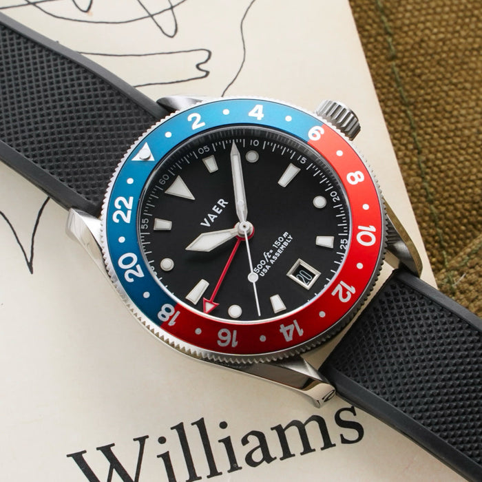 G2 Meridian Navy/Red 39mm USA GMT Watch