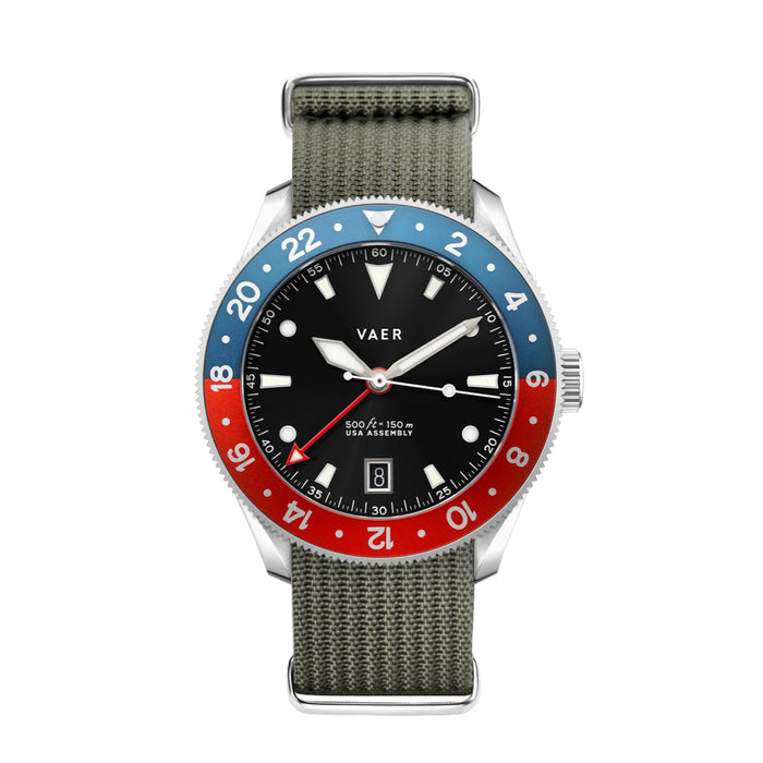 G2 Meridian Navy/Red 39mm USA GMT Watch