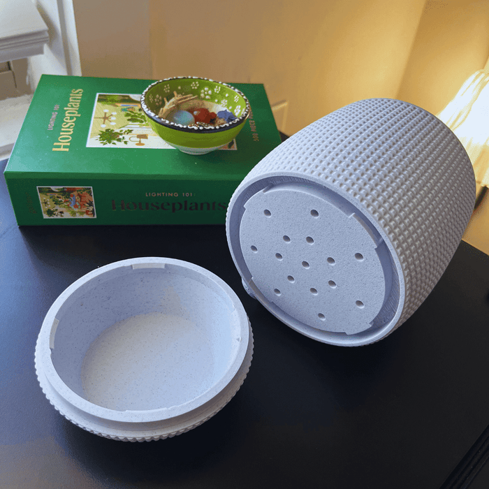 Grid Design Wall Planter with Drip Tray