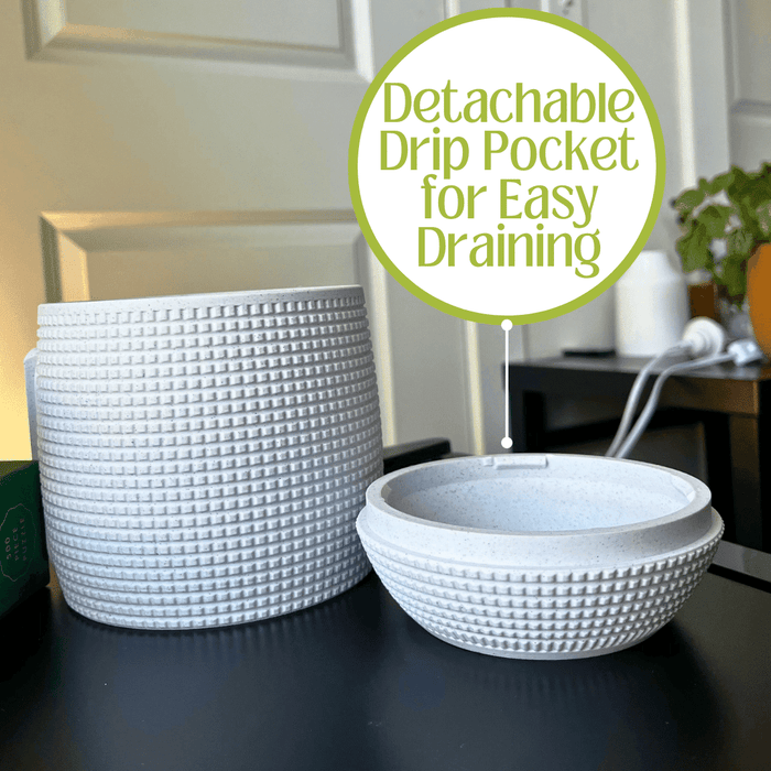 Grid Design Wall Planter with Drip Tray