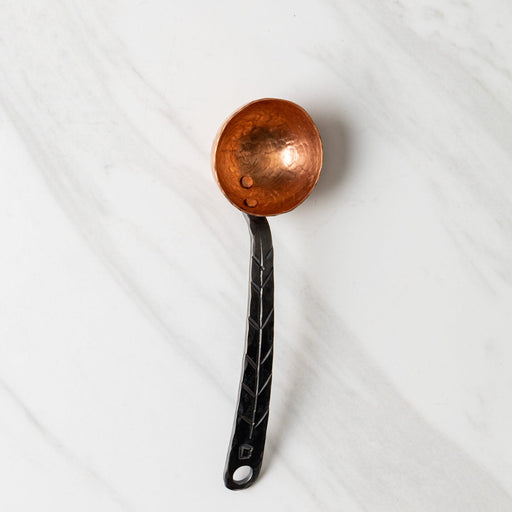 Hand Forged "Willow Leaf" Copper & Stainless Coffee Scoop