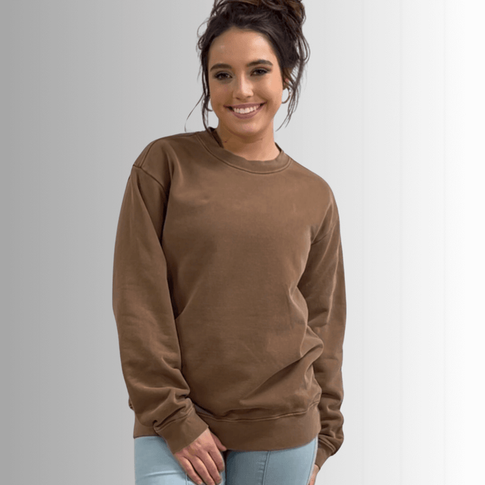 Brynlee Heavyweight Crew Neck Fleece Sweatshirt