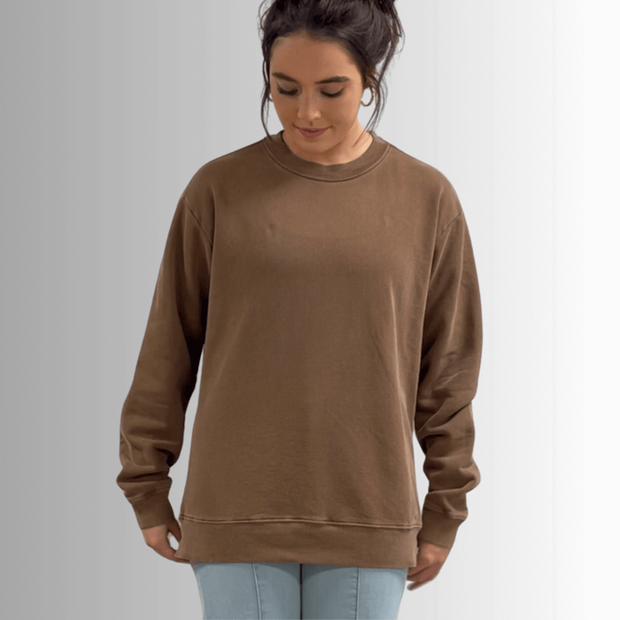 Brynlee Heavyweight Crew Neck Fleece Sweatshirt