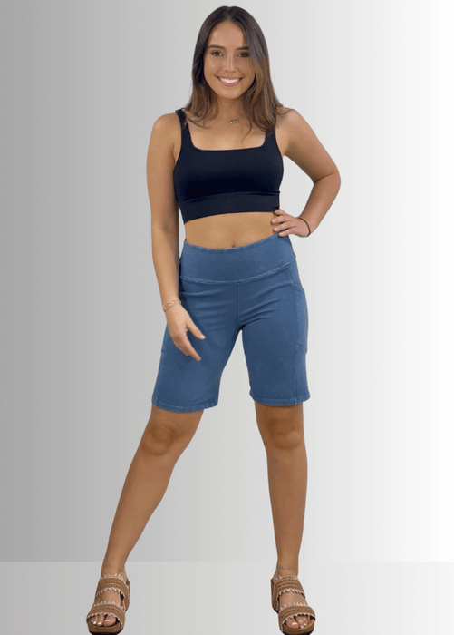 Perfect Fit Hybrid Cotton Shorts Dark Denim