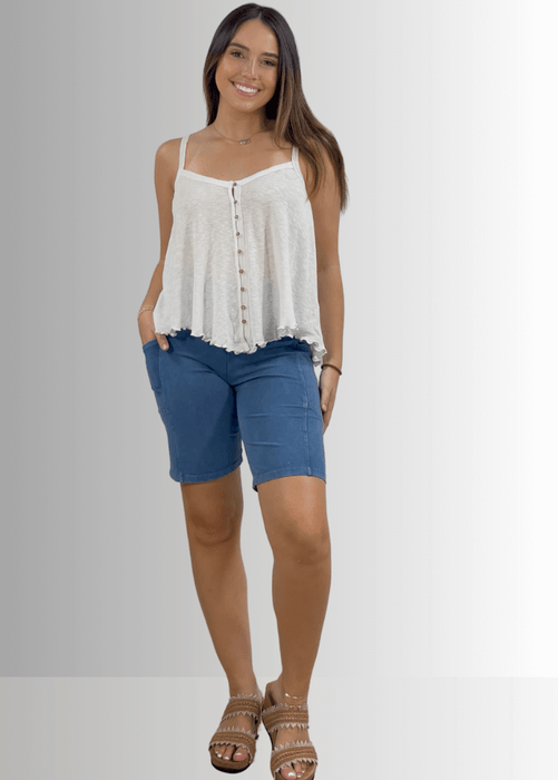 Perfect Fit Hybrid Cotton Shorts Dark Denim