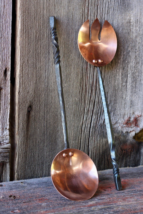 Copper Salad Tongs