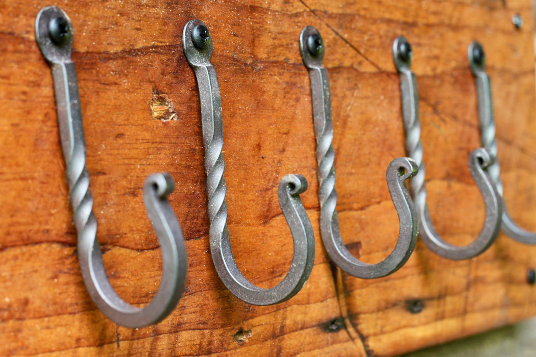 Reclaimed Wood Twisted Coat Rack