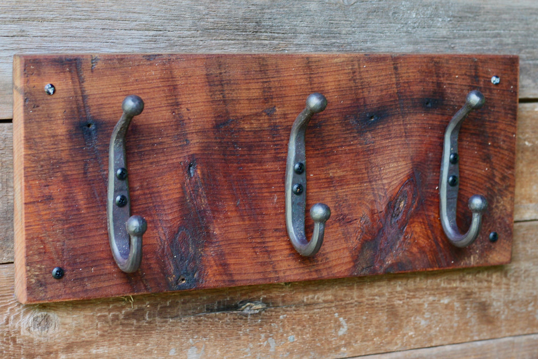 Reclaimed Wood Ball end hook Coat Rack
