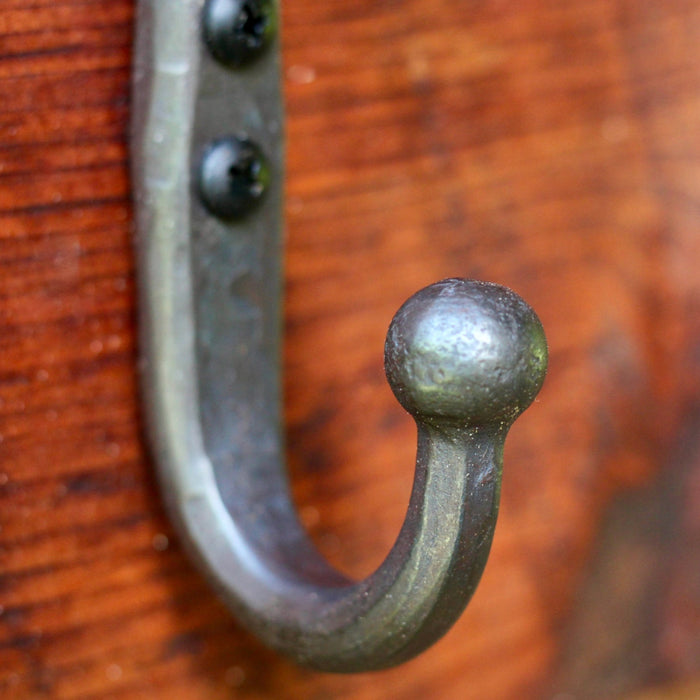 Reclaimed Wood Ball end hook Coat Rack