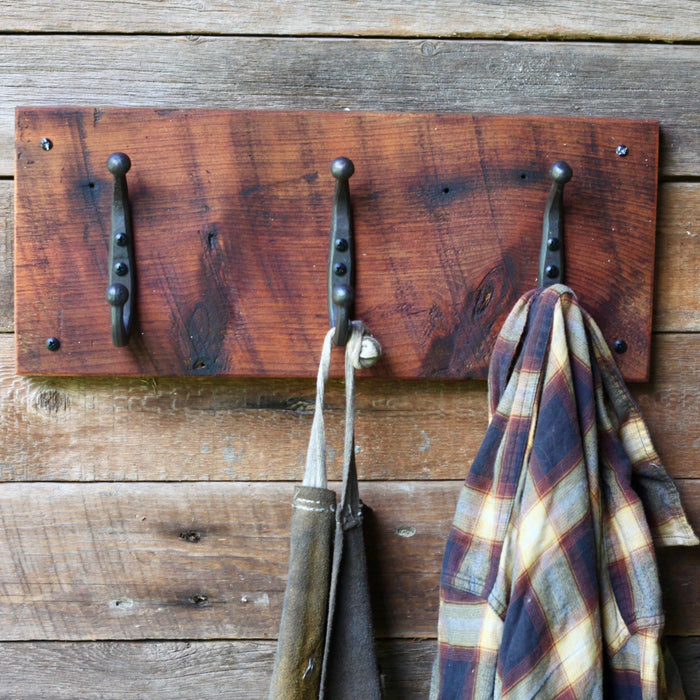 Reclaimed Wood Ball end hook Coat Rack