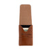 Brown leather cardholder with 'Lost Dutchman Leather' branding on a white background