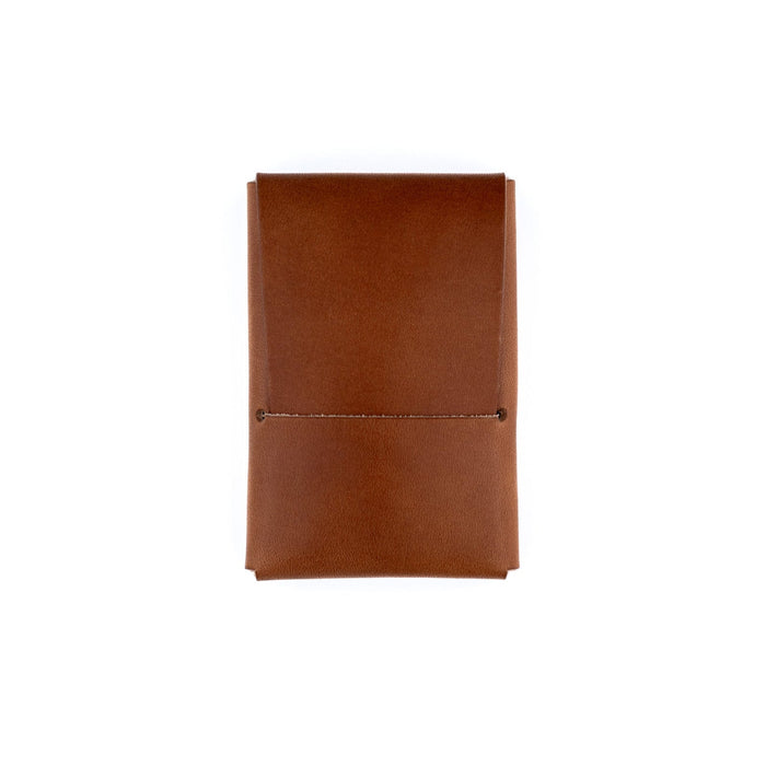 Brown leather wallet on a white background