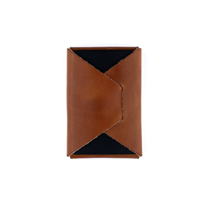 Brown leather wallet on a white background