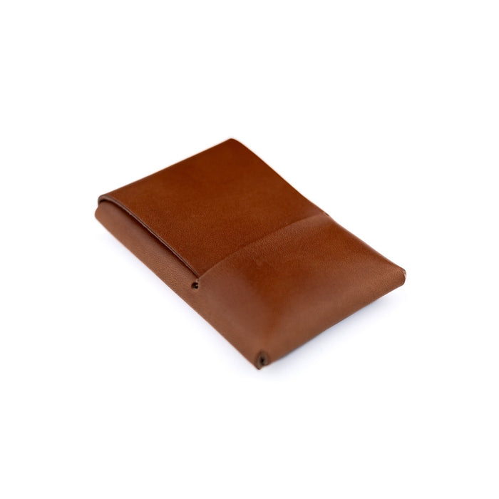 Brown leather wallet on a white background