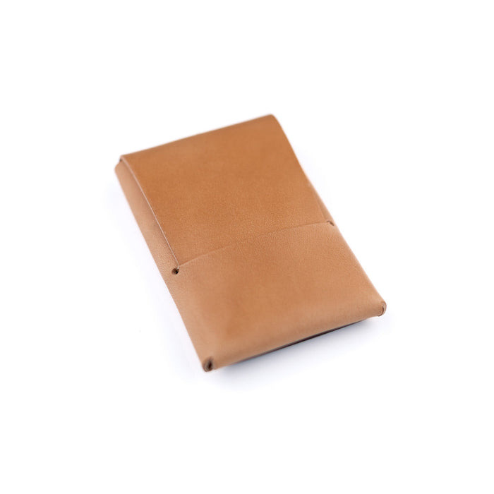 Brown leather notebook on a white background