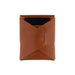 Brown leather pouch on a white background