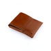 Brown leather wallet on a white background