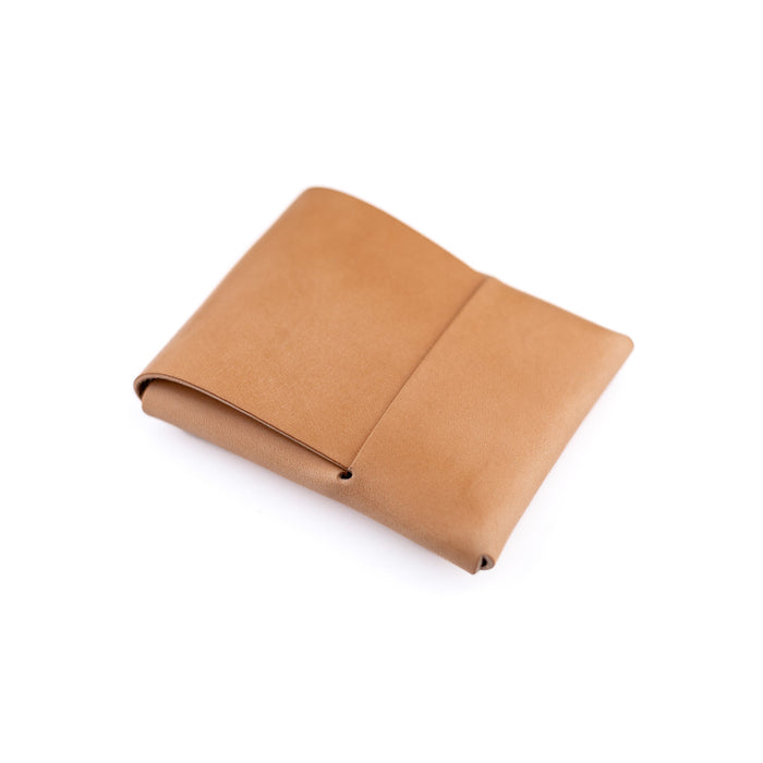 Brown leather wallet on a white background