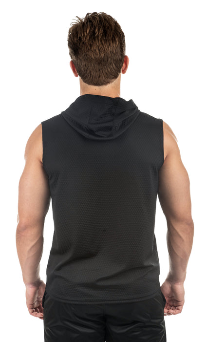Illusion Mesh Sleeveless Hoodie