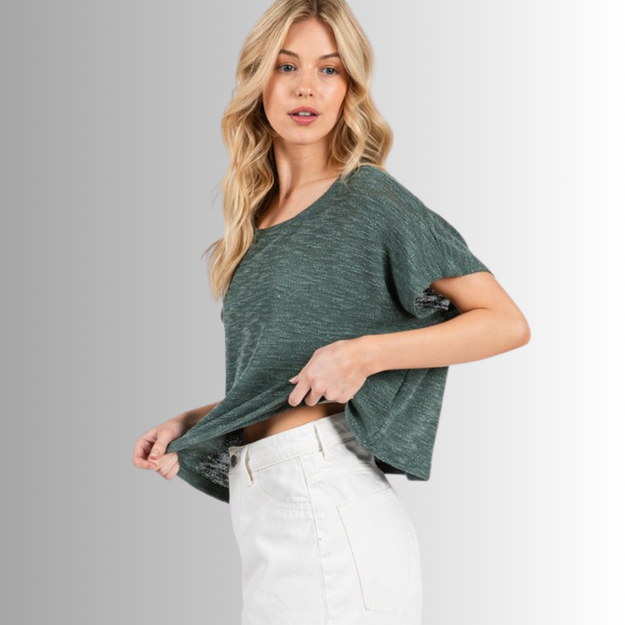 Kathryn Round Neck Boxy Top