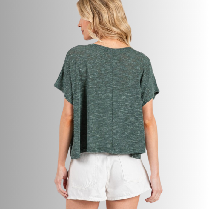 Kathryn Round Neck Boxy Top