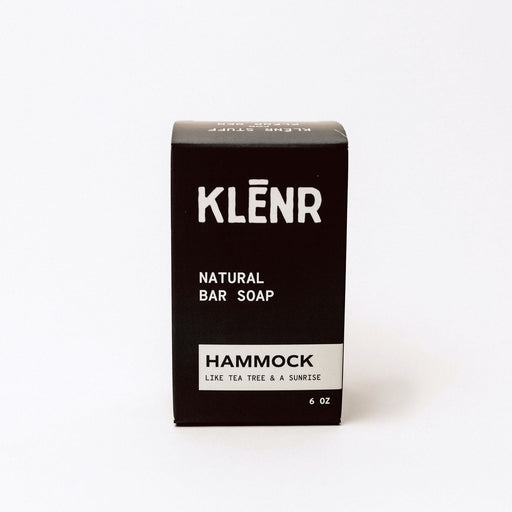 Klénr natural bar soap packaging on a white background