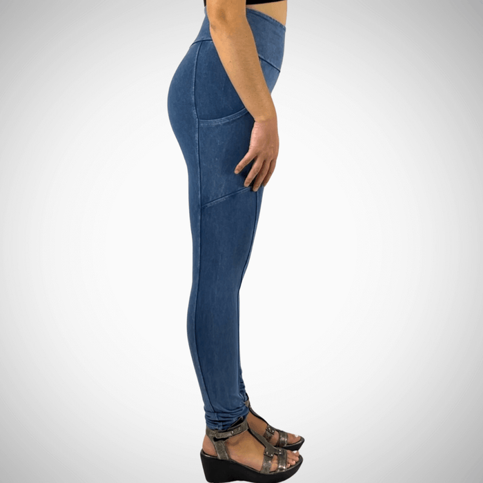 A Perfect Fit Mineral Washed Pocket Leggings Made in USA