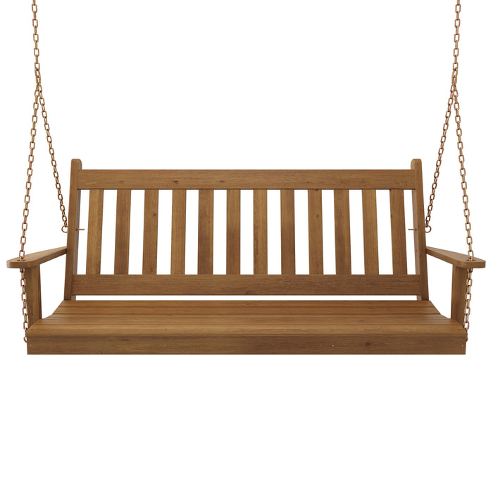Keystone Amish Co. 5 Foot Franklin Red Cedar Porch Swing without Cup Holders