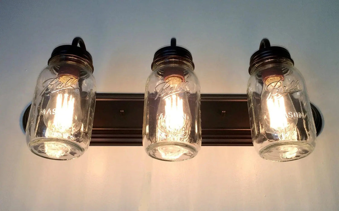 Mason Jar Bathroom Vanity Light
