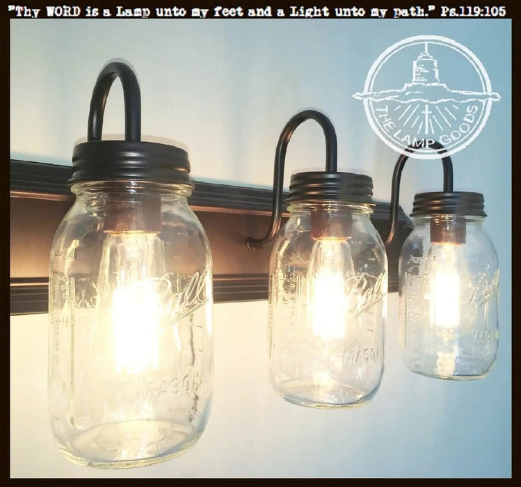 Mason Jar Bathroom Vanity Light