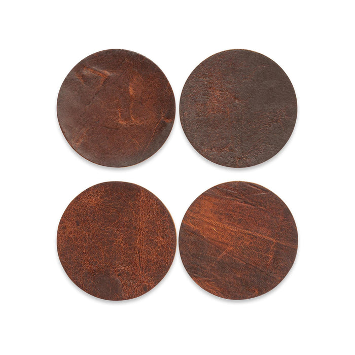 Moose Leather Coaster Set