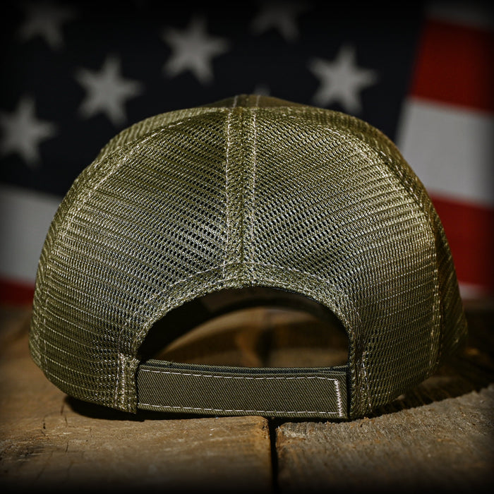 MultiCam Flag Patch OD Green Ball Cap
