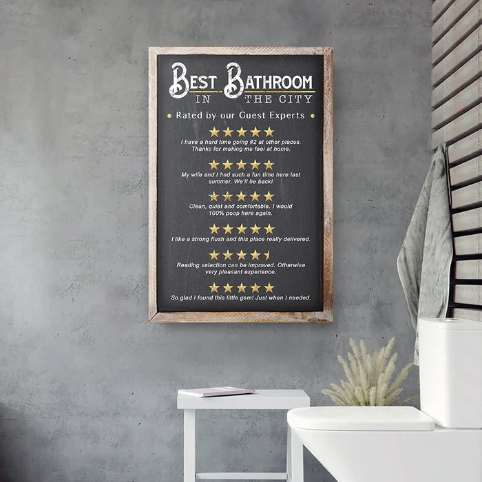 Best Bathroom In The City Sign II