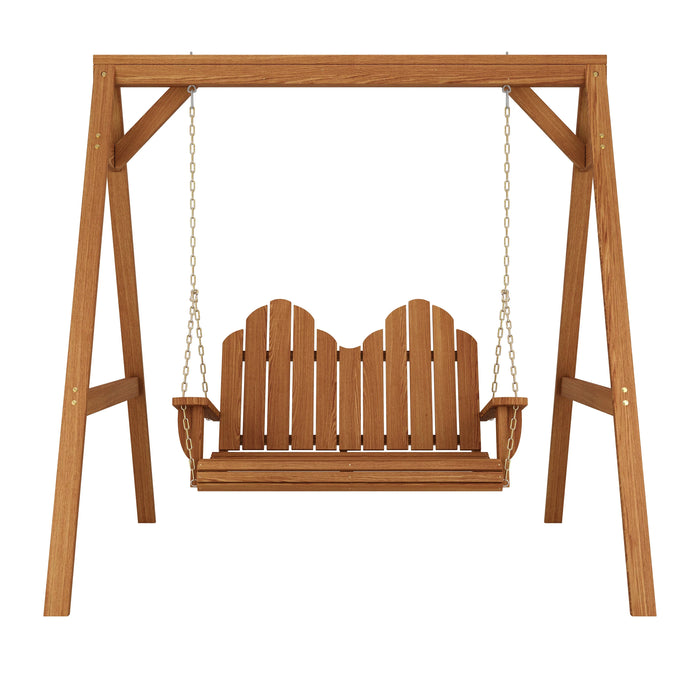 Amish Casual Adirondack Heavy Duty Swing with A-Frame Stand