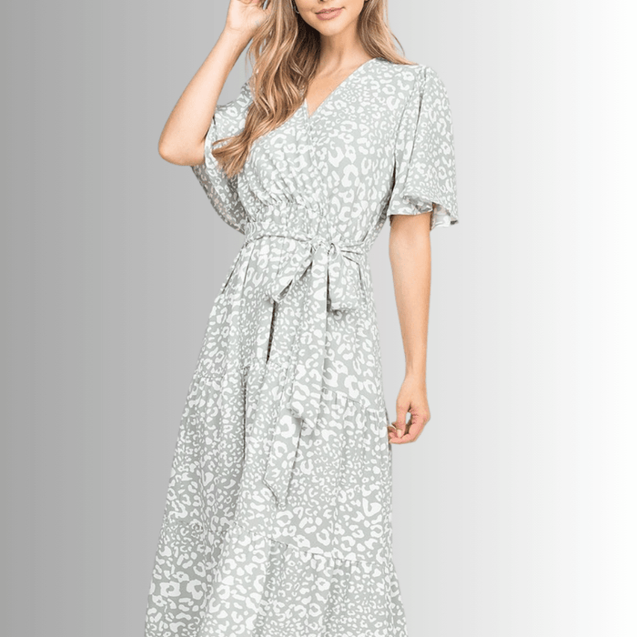 Laurel Leopard Print Midi Dress