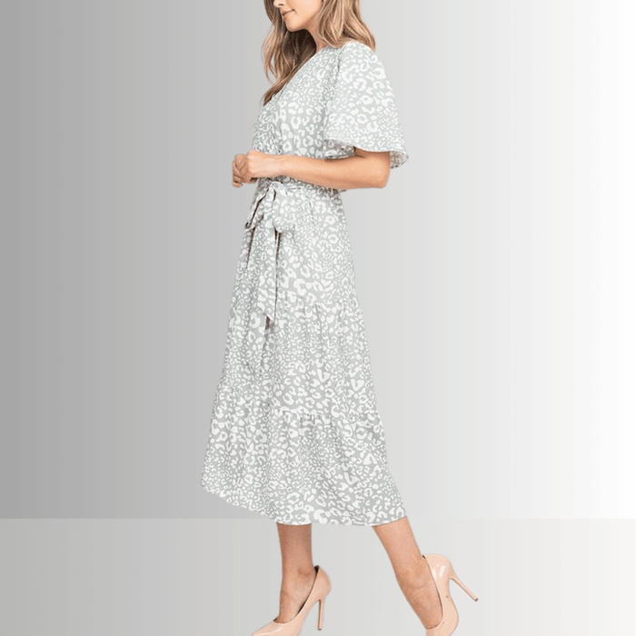 Laurel Leopard Print Midi Dress
