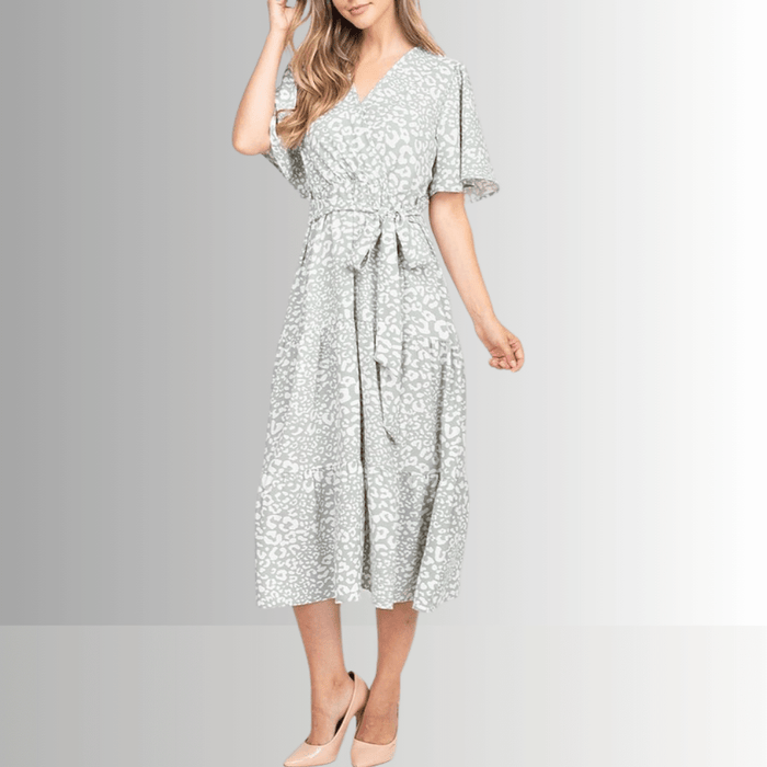 Laurel Leopard Print Midi Dress