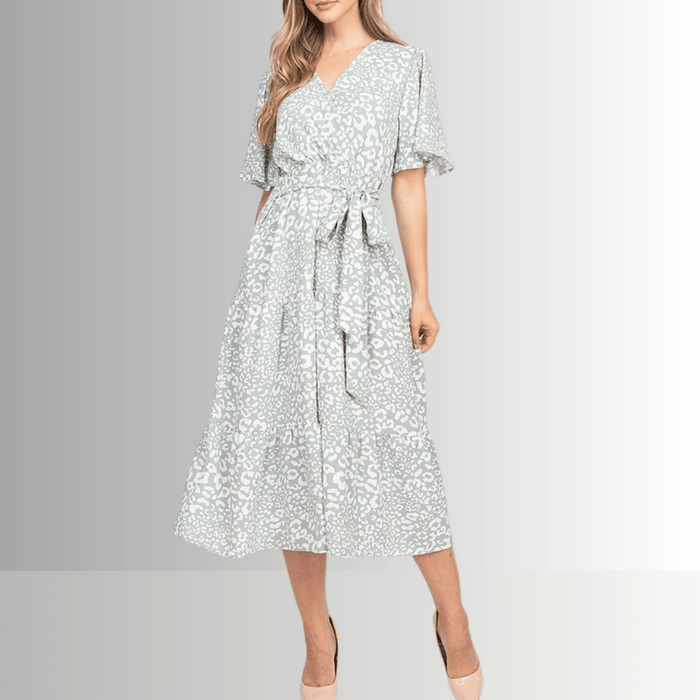 Laurel Leopard Print Midi Dress