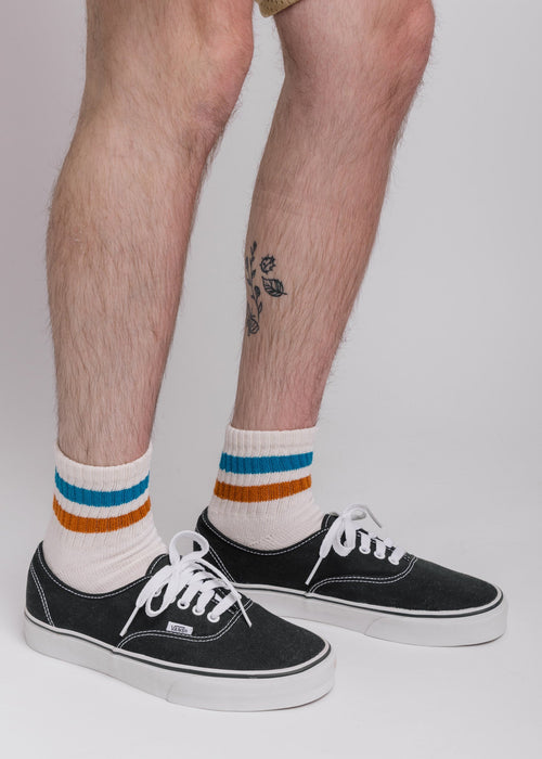 The Retro Stripe Quarter Crew Sock