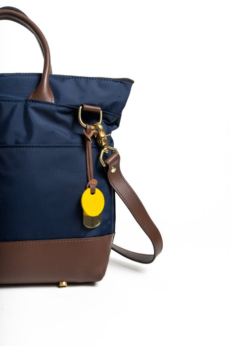 Otto | Navy Nylon + Brown Leather