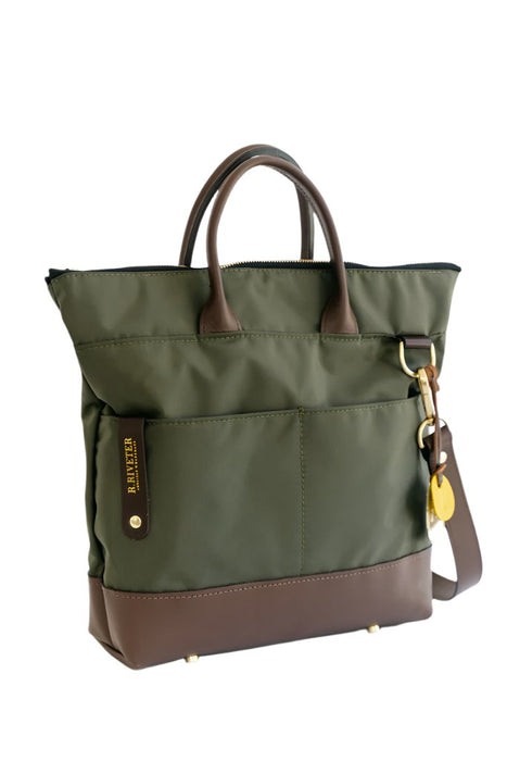 Otto | Fatigue Nylon + Brown Leather