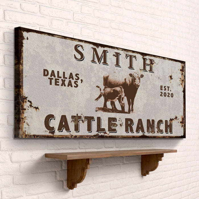 Angus Cattle Ranch Sign