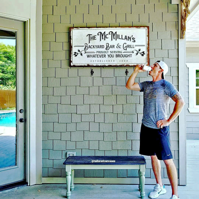 Backyard Bar & Grill Sign