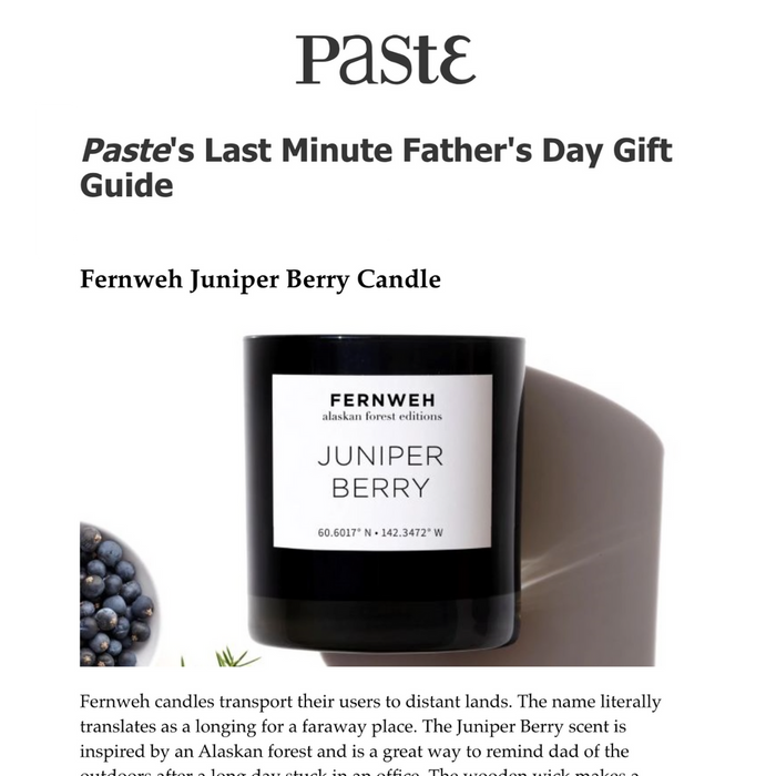 Juniper Berry Scented Soy Candle