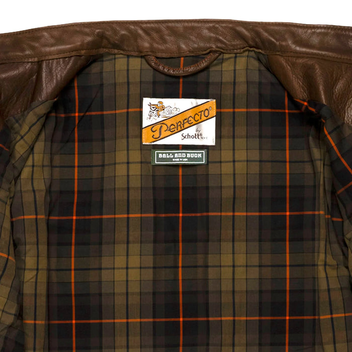 Schott x Ball and Buck Perfecto Leather Jacket