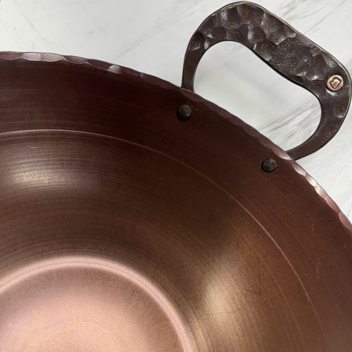 Hand Forged and Spun 13.5" Carbon Steel Wok