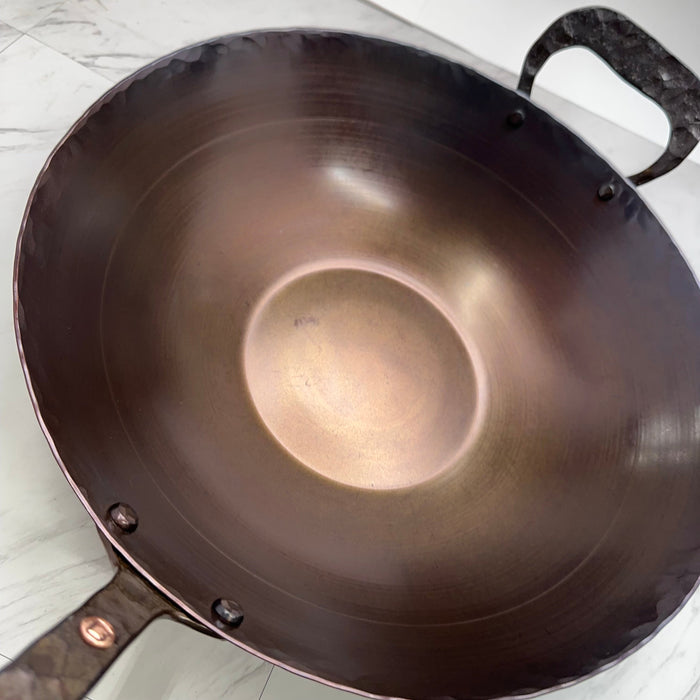 Hand Forged and Spun 13.5" Carbon Steel Wok