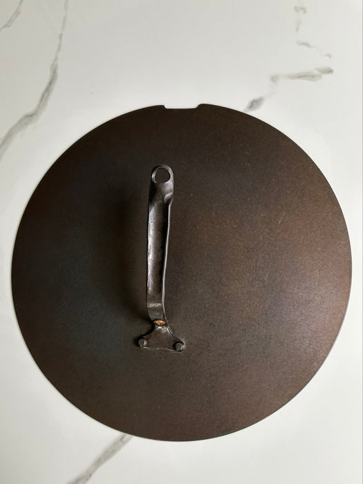 12" Hand Forged Round Carbon Steel Skillet