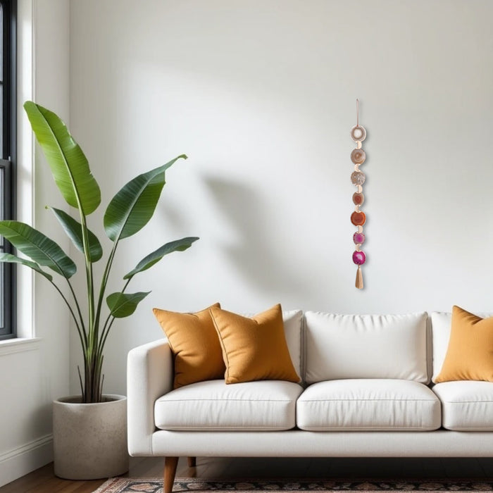 Sunset Ombre Agate Garland Wall Hanging